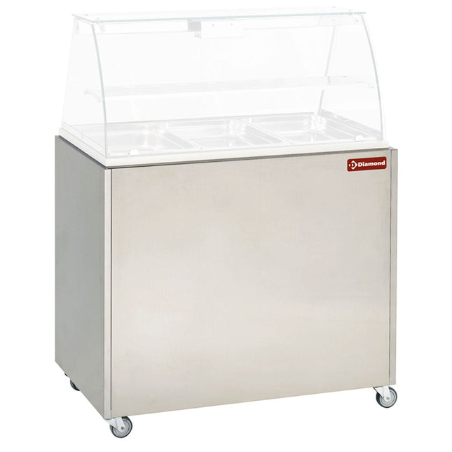 Varm vitrine, bain-marie 3 GN 1/1, panorama