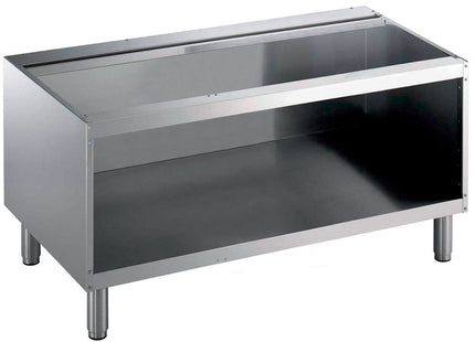 Åbent skab - 1200 mm - rustfrit stål AISI 304
