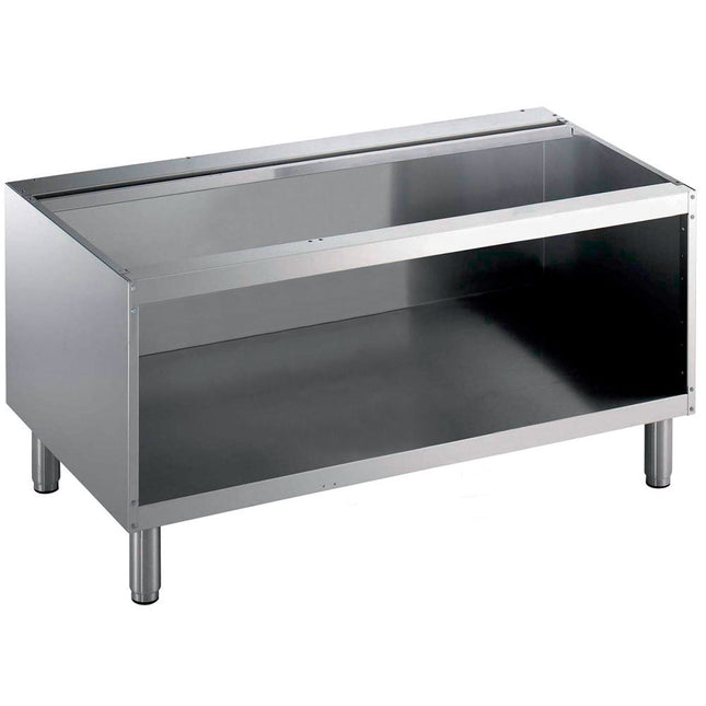 Åbent skab - 1200 mm - rustfrit stål AISI 304