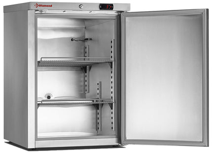 Statisk fryser, 150 liter. rustfrit stål