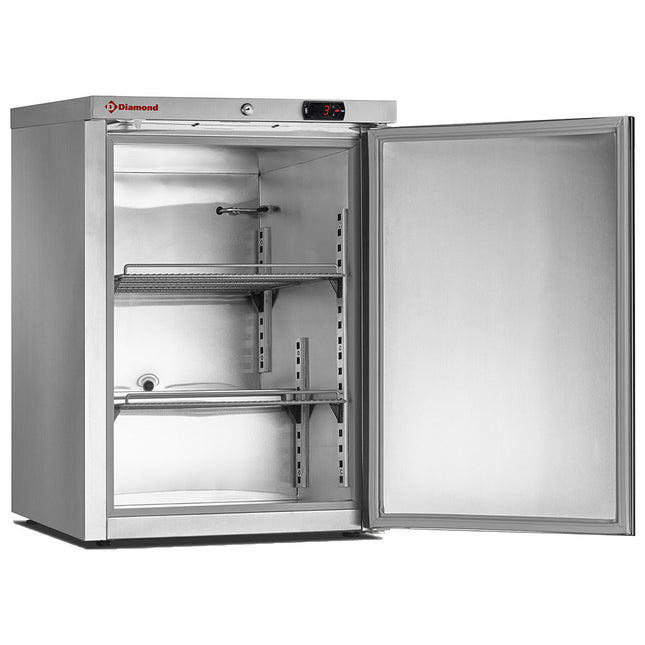 Statisk fryser, 150 liter. rustfrit stål