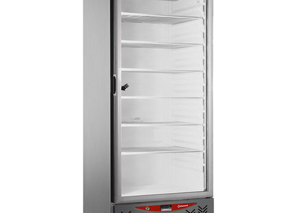 Statisk fryser, glaslåge, 525 liter, GN2/1+600x400, rustfrit stål