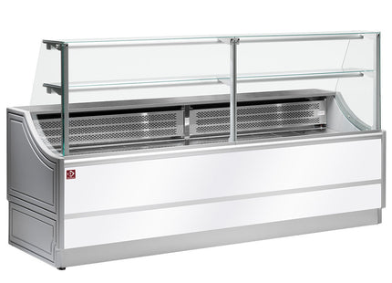 Køleglas display stående panel 90°, med opbevaringsrum