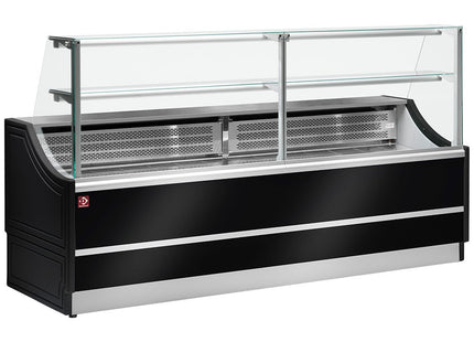 Køleglas display stående panel 90°, med opbevaringsrum