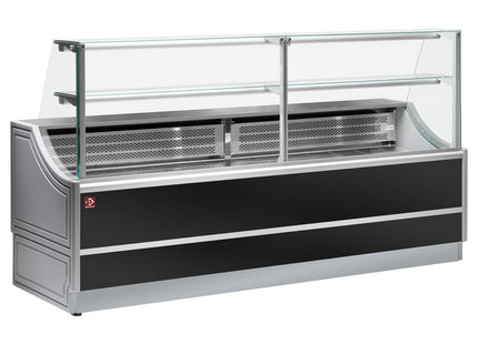 Køleglas display stående panel 90°, med opbevaringsrum
