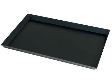Sort stålbageplade 600x400, udspændt kant 30 mm