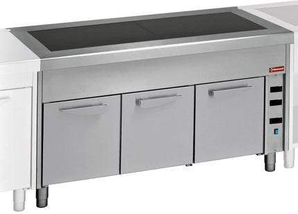 glaskeramisk enhed på Varmeskab 3x GN 1/1
