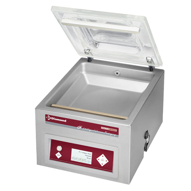 Vakuummaskine, kammer 350x370xh150 mm - 16 m3/h LCD