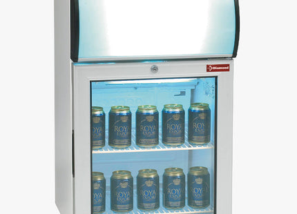 Display bord model positiv temperatur, 60 liter, med lyskasse