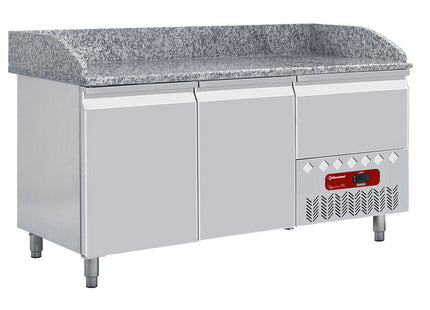 Kølebord 2 låger 600x400, 1 neutral skuffe (4x bakker 600x400)