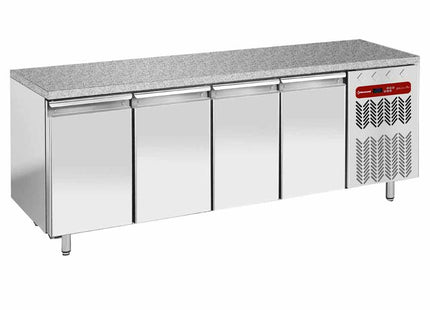 Fryser bord, ventileret, 4 døre EN 600x400 - Granitplade
