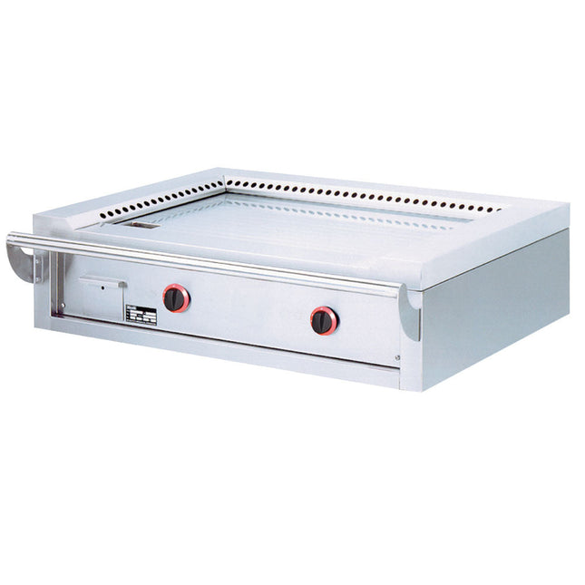 Gas "Teppanyaki" plade, 2 områder (2x 7 kW), til bord -Top-