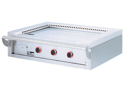 Gas "Teppanyaki" plade, 3 områder (3x 7 kW), til bord -Top-