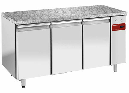 Køleskab. bord, udluftning, 3 døre EN 600x400 - Granit Top (uden gruppe)