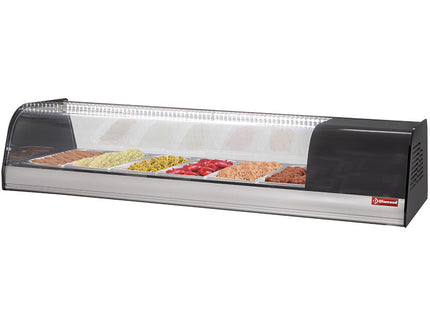Køledisplay til tapas, 6x GN 1/3 - 40 mm (medfølger)