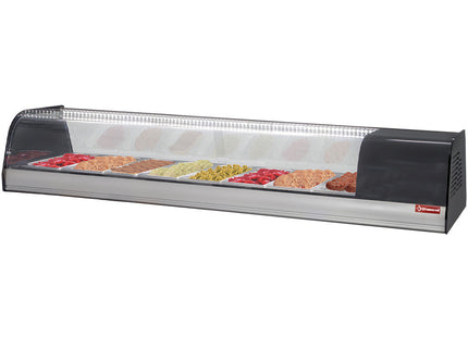 Køledisplay til tapas, 8x GN 1/3 - 40 mm (medfølger)