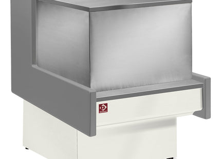 Kassesektion 1000 mm - GRÅ/HVID
