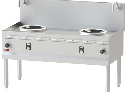 Induction wok stove 2 zones - Ø300 MM
