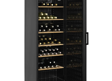 Vinplade, ventileret, 380 liter, SORT