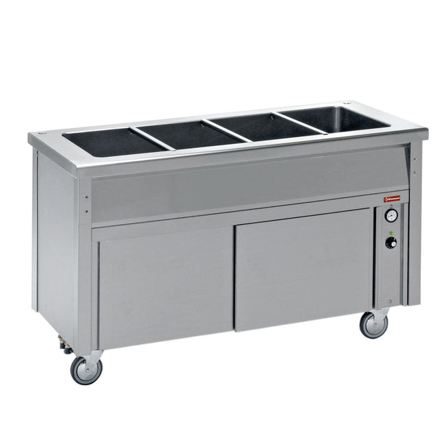 Bain-marie element på neutralt skab 2 GN 1/1