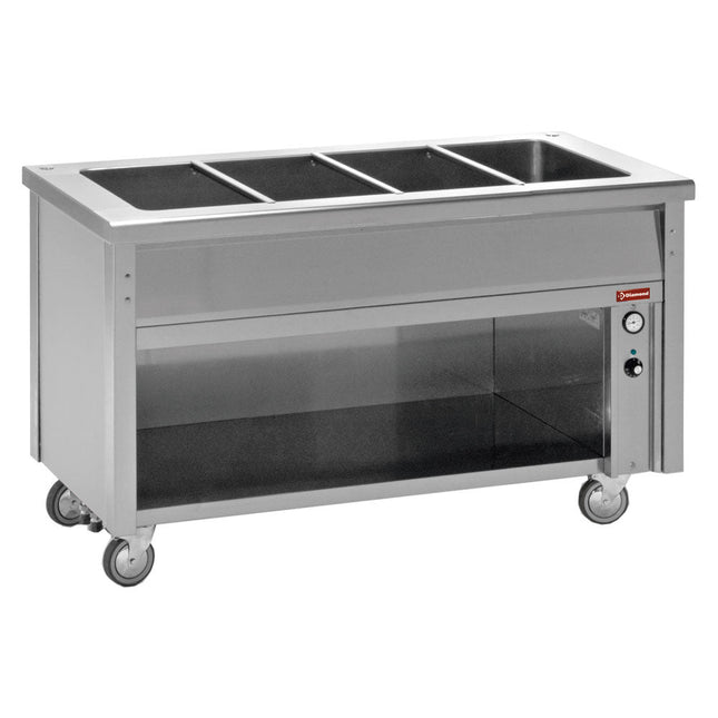 Bain-marie element på åbent skab 3 GN 1/1