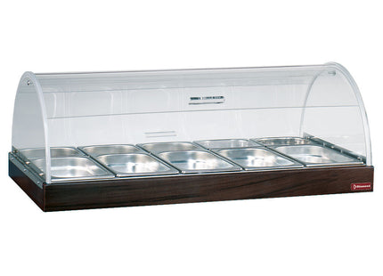 Displayenhed med kuppel (5x 1/3 +5x 1/6 65 mm) "wengé"