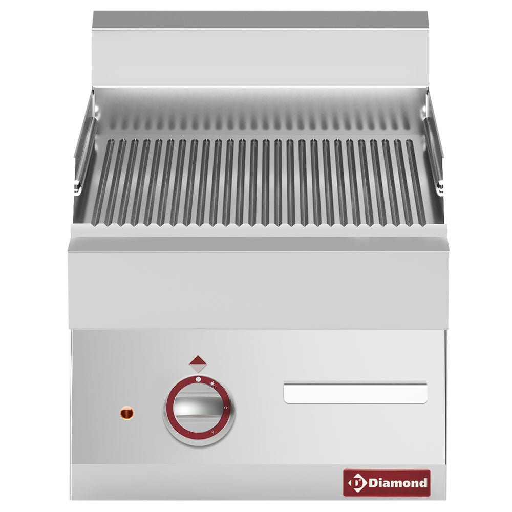 Rillet elektrisk stegeplade -Top-