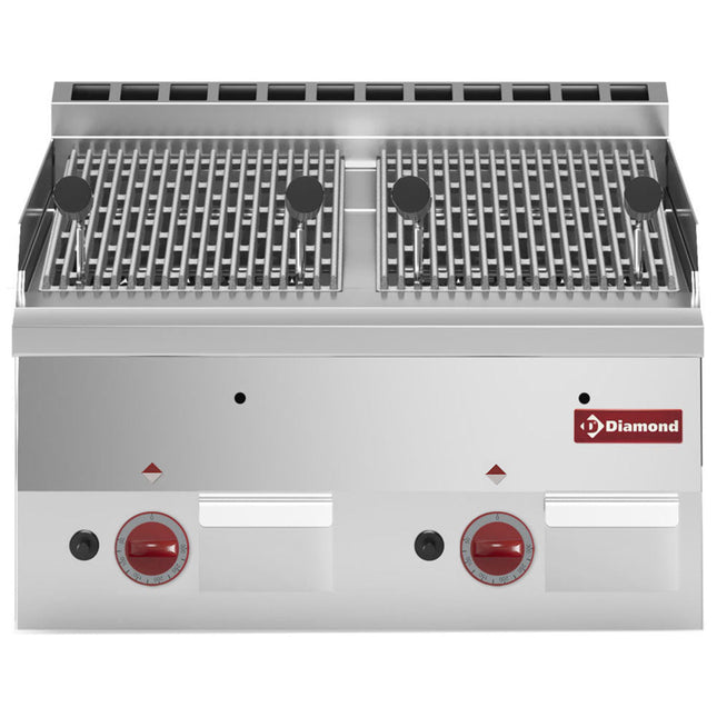 Lavasten Grill - Gas med støbejerns grillplade -Top-