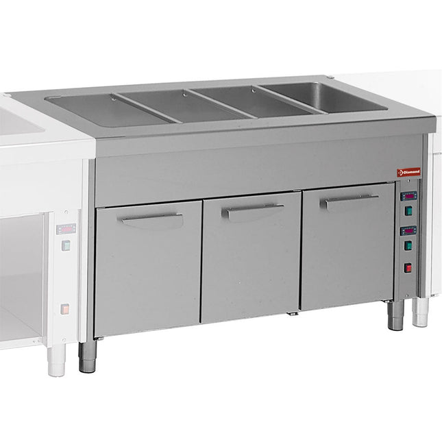 Bain Marie på varmt skab 4x GN 1/1