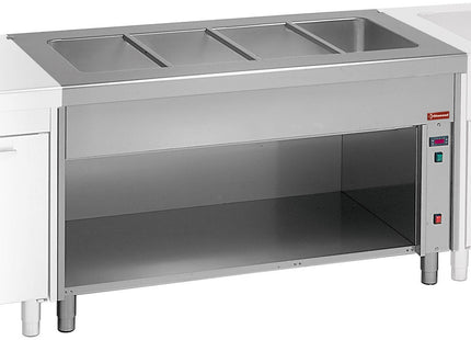 Bain Marie på åbent skab 4x GN 1/1