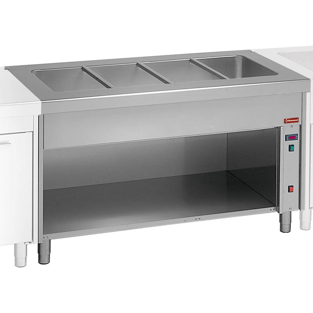 Bain Marie på åbent skab 4x GN 1/1