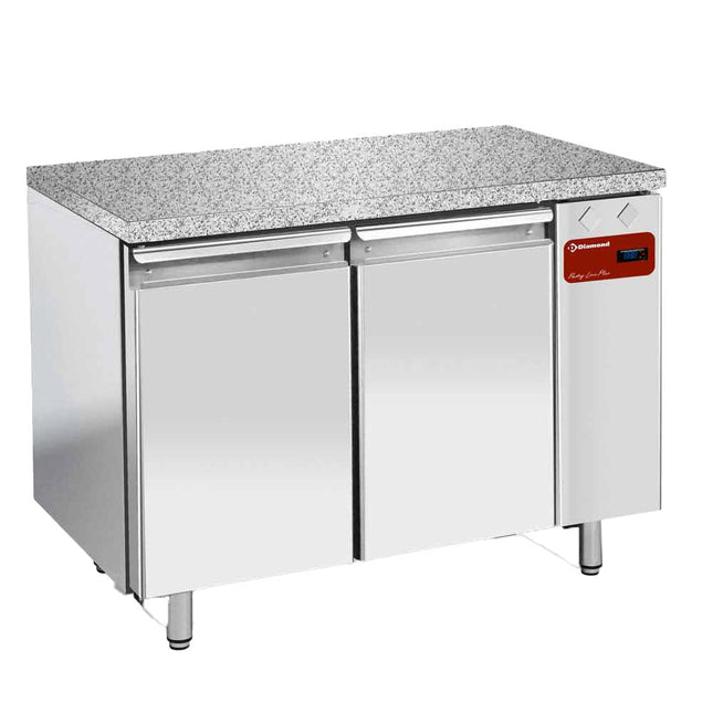 Køleskab. bord, udluftning, 2 døre EN 600x400 - Granit Top (uden gruppe)