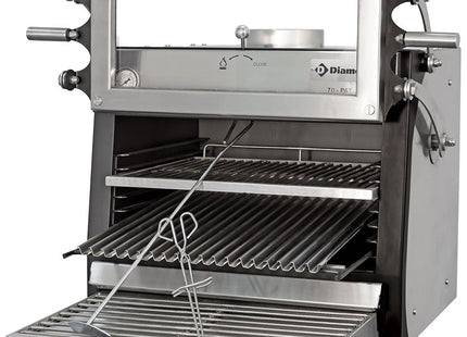 Kulovn-BBQ, GN 1/1 (60 Kg/h)- Løftebar låge/rustfrit stål