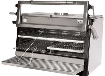 Kulovn-BBQ, GN 2/1+ GN 1/1 (120 Kg/h)- Løftbar dør/rustfrit stål