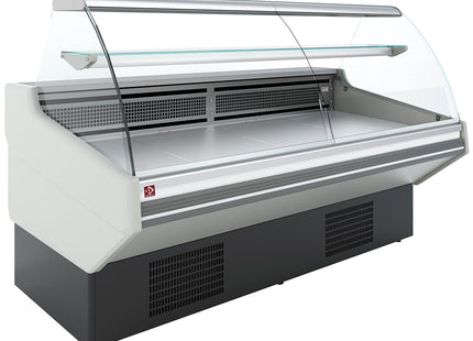 Statisk disk, med opbevaring, buet glas - HVID front