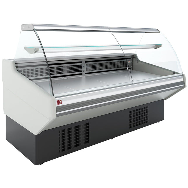 Statisk disk, med opbevaring, buet glas - HVID front