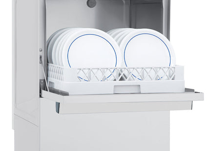 Opvaskemaskine 500x500 mm (230/1N) + afløbspumpe og dispenser til flydende vaskemiddel