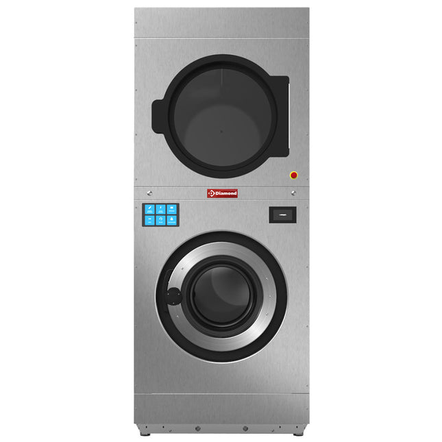 Vaskemaskine med super centrifugering 11 kg (elektrisk) + tørretumbler 11 kg (gas) TOUCH SCREEN