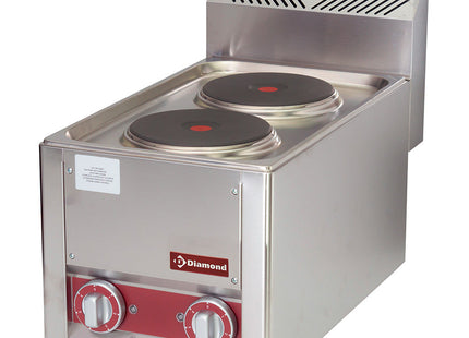 Kogebord - Elektrisk 2 plader, -Top-