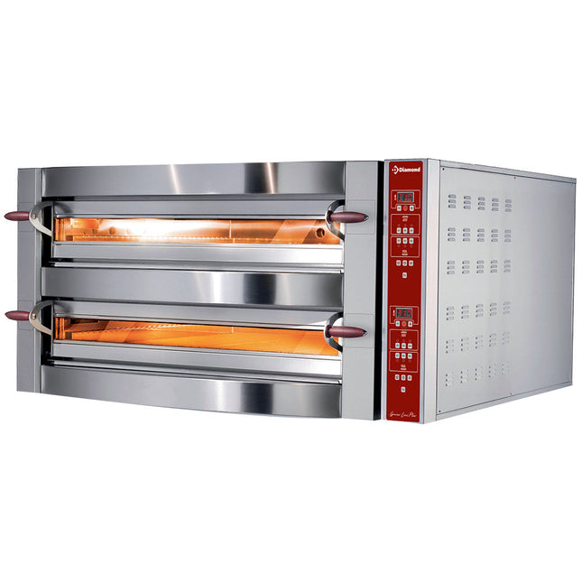 El-ovn, 2 kamre, 2x 6 pizzaer 350 mm