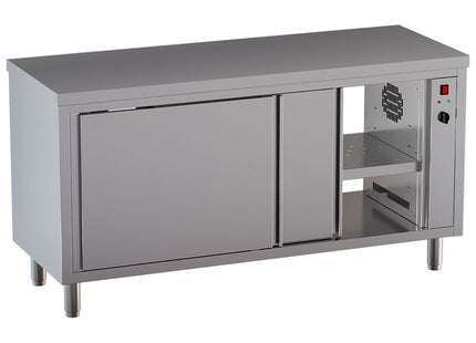 Opvarmet skab bord, SKYDEDØRE, central gennemløb