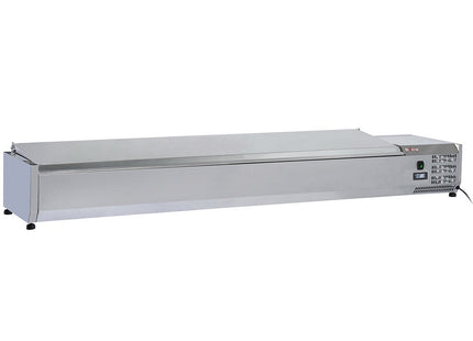 Topping Hylde 9x GN1/3-150 mm, med låg af rustfrit stål