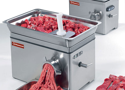 bord top kødhakker i rustfrit stål nr. 32 med (delvist) ungersystem, 440 kg/t