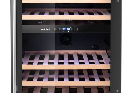 Vinkøleskab, 2-zoner, 46 flasker, Arktic, sort, 570x595x(H)820mm