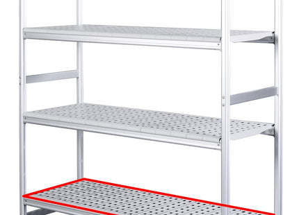 Aluminiumshylde med plastgitre 475x620mm