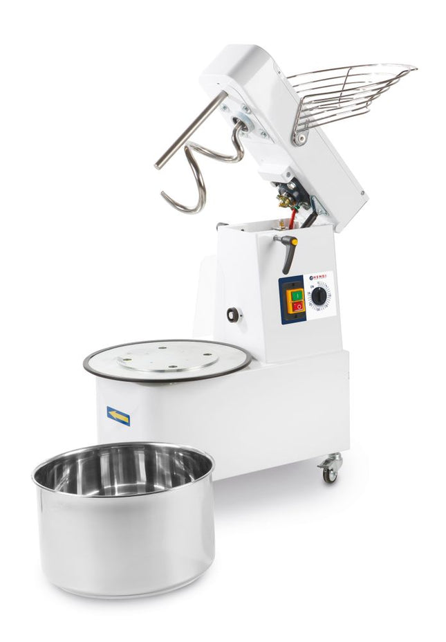 Spiralrøremaskine med hævebart hoved og aftagelig skål, HENDI, Speed 1: 0,37kW (0,50Hp), 10L, 230V/370W, 380x590x(H)575mm