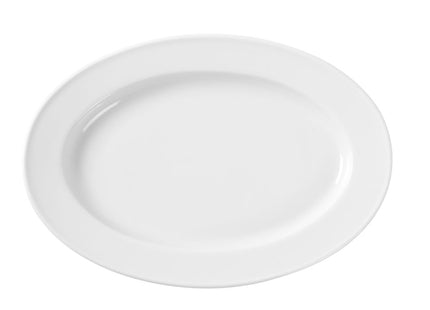 Ovalt fad, HENDI, hvid, 340x240mm