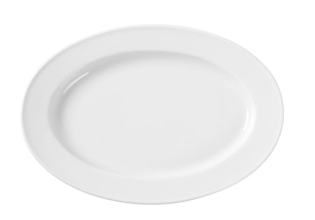 Ovalt fad, HENDI, hvid, 340x240mm