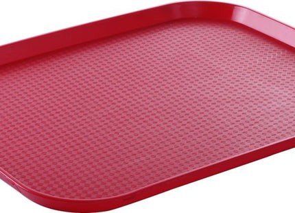 Polypropylen fastfoodbakke, stor, AmerBox, Rød, 350x450x(H)20mm