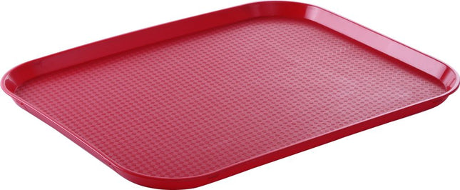 Polypropylen fastfoodbakke, stor, AmerBox, Rød, 350x450x(H)20mm